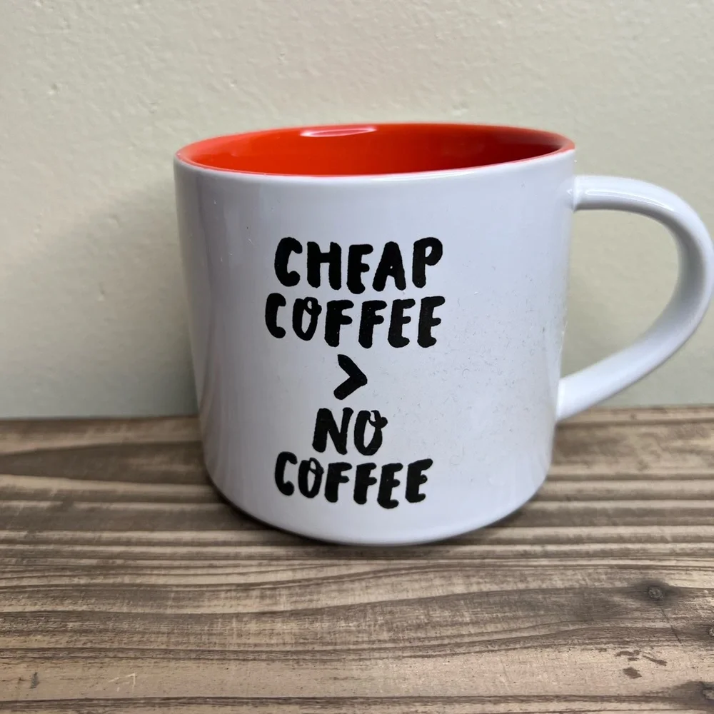 Timothy Goodman West Elm coffee cup mug new limited collaboration red